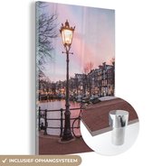 Peinture sur verre - Amsterdam au crépuscule - 100x150 cm - Peintures sur Verre Peintures - Photo sur Glas