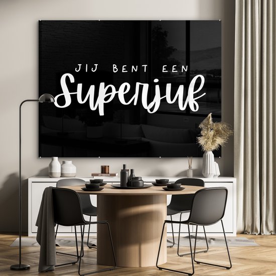 MuchoWow® Peinture sur verre 160x120 cm - Peinture sur verre acrylique - Citations - Vous êtes un super professeur - Dictons - Professeur - Photo sur verre - Peintures