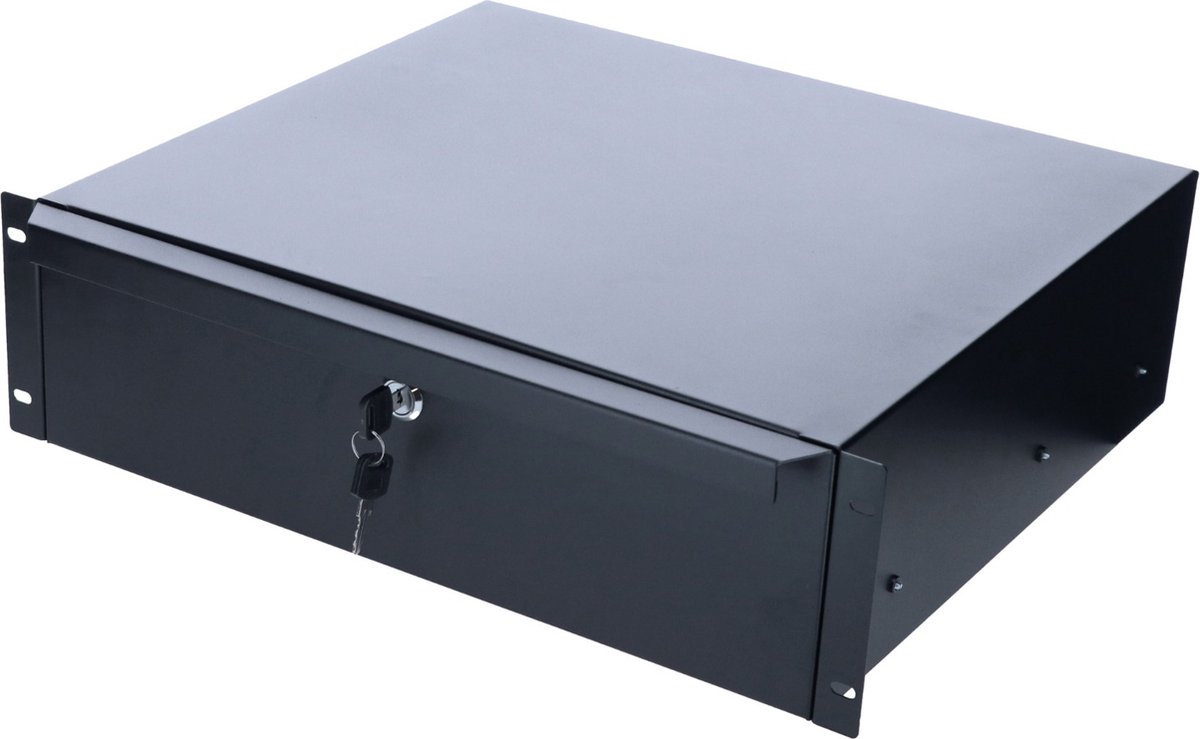 DSIT 19 inch afsluitbare lade van metaal - 3U - geschikt voor serverkast - patchkast en flightcase - DSIT