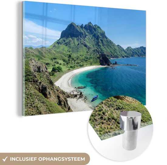 Glasschilderij - Uitzicht over Padar eiland - Plexiglas Schilderijen