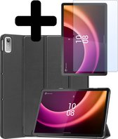Hoes Geschikt voor Lenovo Tab P11 (2e Gen) Hoes Luxe Hoesje Book Case Met Screenprotector - Hoesje Geschikt voor Lenovo Tab P11 (2nd Gen) Hoes Cover - Zwart