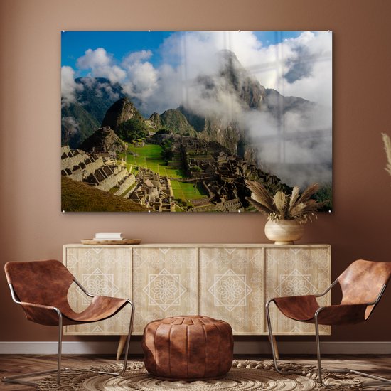 Peinture sur Verre - Berg - Machu Picchu - Pérou - 150x100 cm - Peintures sur Verre Peintures - Photo sur Glas