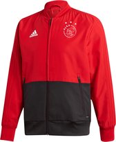 adidas Ajax presentatie jacket thuis Heren 2018-2019 - rood/zwart - maat XS