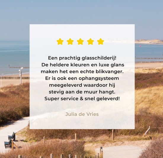 MuchoWow® Peinture sur verre 60x80 cm - Tableau acrylique - Plage - Mer - Phare - Nederland - Photo sur verre - Décoration murale salon - Décoration murale chambre - Tableaux