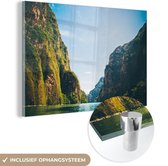 MuchoWow® Glasschilderij 90x60 cm - Schilderij acrylglas - Sumidero Canyon, Mexico - Foto op glas - Schilderijen