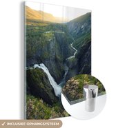 MuchoWow® Glasschilderij 30x40 cm - Schilderij acrylglas - Vøringfossen waterval - Foto op glas - Schilderijen