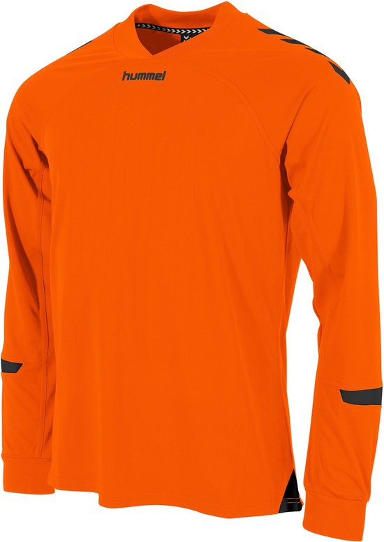 Hummel Fyn Voetbalshirt Lange Mouw Kinderen - Oranje / Zwart | Maat: 152