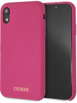 Guess Back Cover Roze - Soft Touch Siliconen - iPhone XR