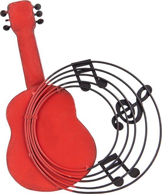 Panneau Publicitaire Métal En Forme De Guitare Red Man Tobacco - Vintage, Rouge Et Noir, Rare