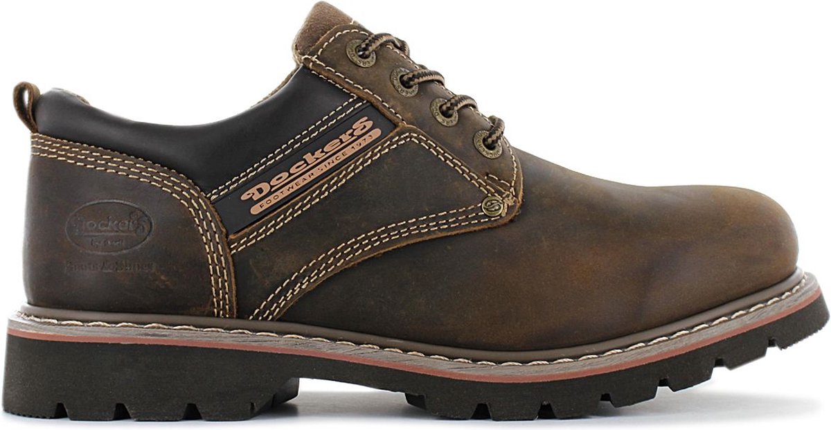 Dockers by Gerli - Heren Sneakers Schoenen Leer Bruin 23DA005-400460 - Maat EU 46 UK 11