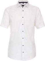Wit Strijkvrij Overhemd Korte Mouw Venti Modern Fit - XXL