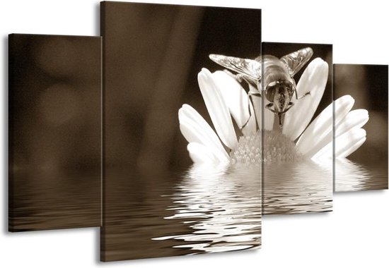 Peinture | Peinture sur toile fleur | Sépia | 160x90cm 4 Liège | Tirage photo sur toile