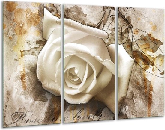 Peinture sur verre rose | Blanc, marron | 120x80cm 3 Liège | Tirage photo sur verre |  F003692
