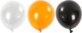 Creotime Ballonnen Voor Helium Zwart/ Oranje/ Wit 10 Stuks