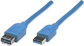 Manhattan 322379 câble USB 2 m USB 3.2 Gen 1 (3.1 Gen 1) USB A Bleu