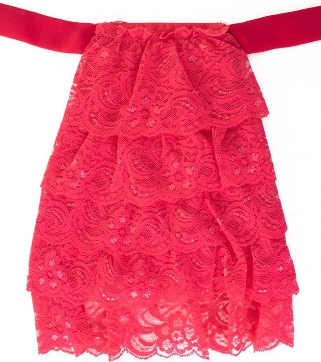 Jabot kant luxe roze