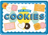 Eat More Cookies Metalen Postkaart