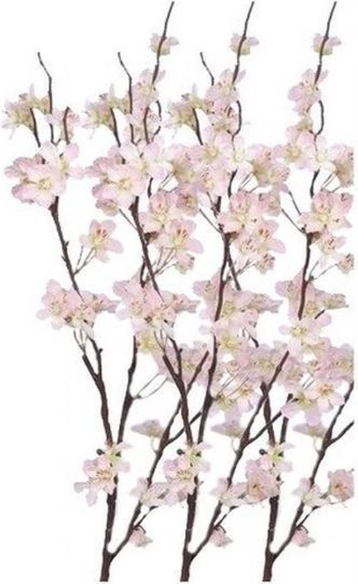 3x Stuks roze appelbloesem kunstbloem/tak met 57 bloemetjes 84 cm - Nepbloemen - Kunstbloemen