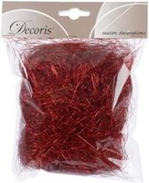Teeninga Palmen Kerstboom Versiering - Engelenhaar - 2 x 6 x 13 cm - Rood