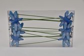 Bijstekers - Cb. 12 Dragonflies/stick 7cm Blue