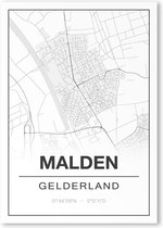 Poster/plattegrond MALDEN - 30x40cm