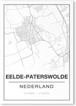 Poster/plattegrond EELDEPATERSWOLDE - 30x40cm