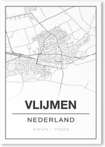 Poster/plattegrond VLIJMEN - 30x40cm