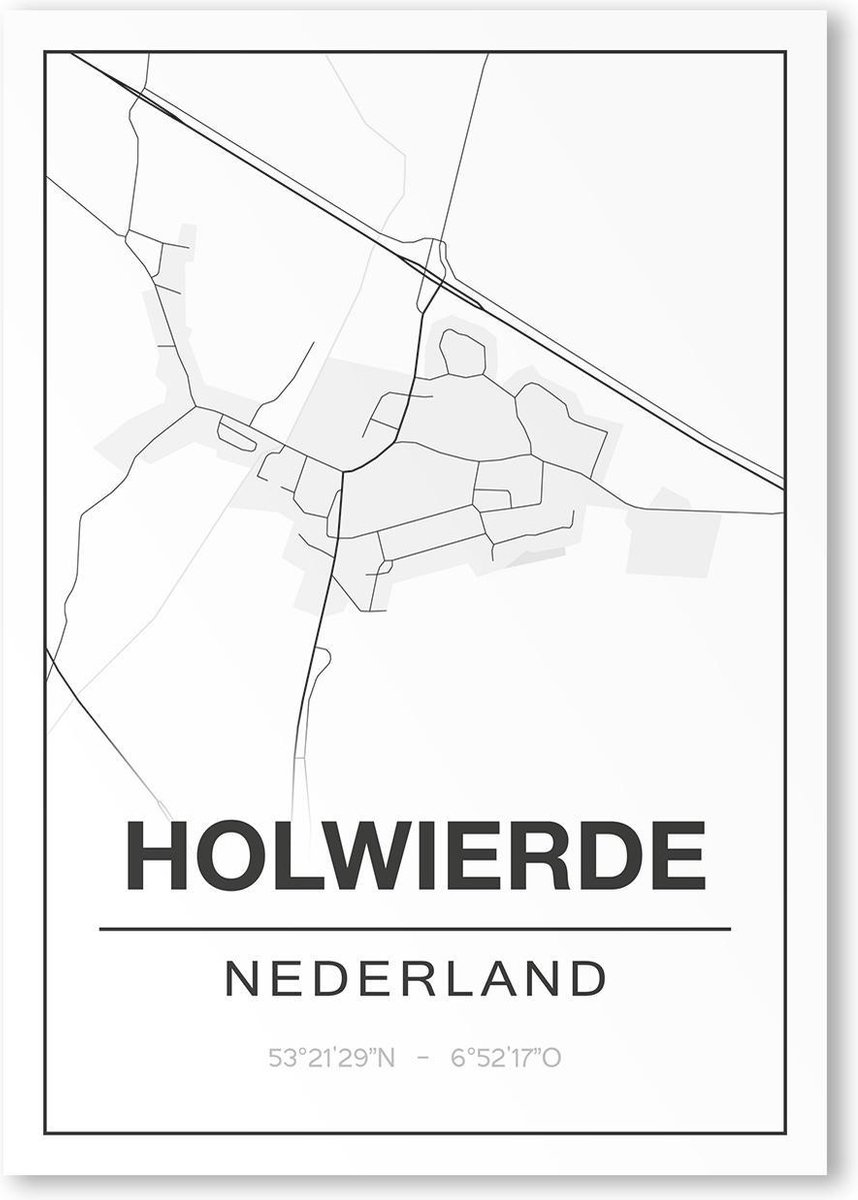 Poster/plattegrond HOLWIERDE - A4