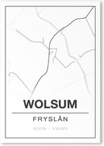 Poster/plattegrond WOLSUM - 30x40cm