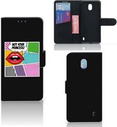 Nokia 1 Plus Wallet Case met Pasjes Popart Princess