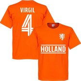 Nederlands Elftal Virgil Team T-Shirt - Oranje - XL