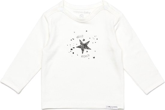 Noppies Unisex T-shirt longsleeve Lux - Snow White - Maat 74