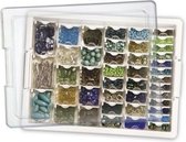 Kralen opbergdoos - Bead storage organizer with beads assorted