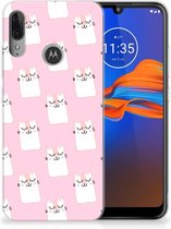 GSM Hoesje Motorola Moto E6 Plus TPU Hoesje Sleeping Cats