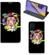 Magnet Case Geschikt voor Samsung Galaxy A51 Lion Color