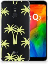 Back Cover LG Q7 TPU Siliconen Hoesje Palmtrees
