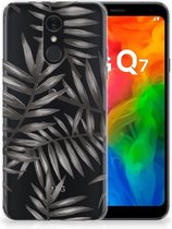 Back Cover LG Q7 TPU Siliconen Hoesje Leaves Grey