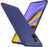 Cazy Texture TPU hoesje voor Samsung Galaxy A51 - blauw