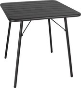 Bolero vierkante stalen tafel zwart 70cm