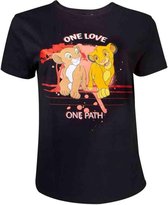 Disney The Lion King Heren Tshirt -2XL- One Love Zwart