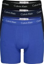 Calvin Klein Boxer Brief 3-Pack - Heren Onderbroek - Blauw/Donkerblauw/Zwart - Maat XL
