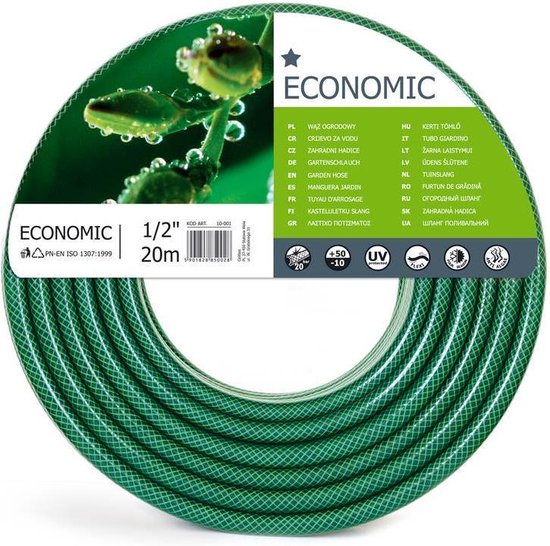 Groene ECONOMIC tuinslang, 1/2 inch, 20m.
