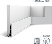 Plinthe Orac Decor SX163-RAL9003 AXXENT SQUARE Plinthe Cimaise Moulure décorative prépeinte design intemporel classique blanc de sécurité 2 m