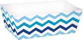 Amscan Snackbak Lang Papier 24 Stuks 11,4 Cm Blauw