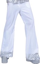 Witte disco broek met glitters voor heren - Volwassenen kostuums