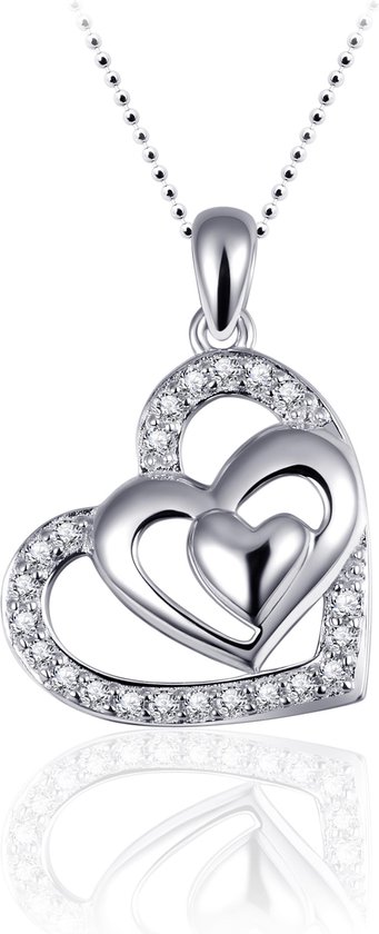 Jewels Inc. Pendentif Coeur en Argent 925 avec Zircone