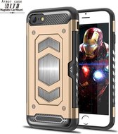iPhone 8 / 7 Luxe Armor Case met Pashouder - Goud - van Bixb