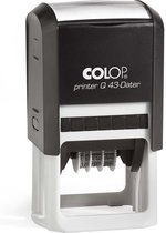 Colop Printer Q43/D Blauw - Stempels - Datum stempel Nederlands - Stempel afbeelding en tekst