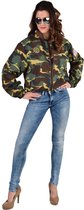 Magic By Freddy's - Leger & Oorlog Kostuum - Camouflage Jasje Leger Commandante Vrouw - groen - Extra Small / Small - Carnavalskleding - Verkleedkleding