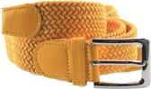SK Elastische Broek Riem – Gevlochten Stretch - Geel